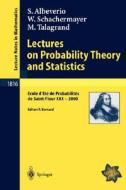 Lectures on Probability Theory and Statistics di Sergio Albeverio, Walter Schachermayer edito da Springer Berlin Heidelberg