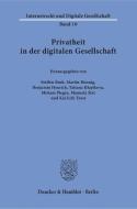 Privatheit in der digitalen Gesellschaft edito da Duncker & Humblot GmbH