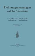 Dehnungsmessungen und ihre Auswertung di R. Jaschke, F. Rötscher edito da Springer Berlin Heidelberg