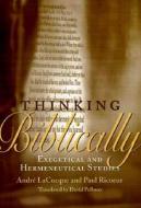 Thinking Biblically di Paul Ricoeur edito da The University Of Chicago Press