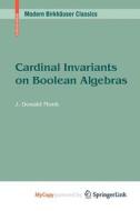 Cardinal Invariants On Boolean Algebras di Monk J. Donald Monk edito da Springer Nature B.V.