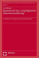 Bausteine für eine "umweltgerechte Unternehmensführung" di Jan Hoffmann edito da Nomos Verlagsges.MBH + Co