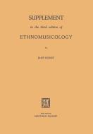 Supplement to the third edition of Ethnomusicology di Jaap Kunst edito da Springer Netherlands