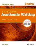 Effective Academic Writing, Intro: Developing Ideas di Alice Savage edito da OXFORD UNIV PR ESL