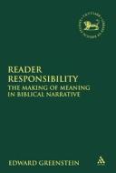 Reader Responsibility di Greenstein edito da Continuum International Publishing Group Ltd.