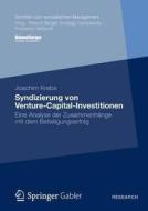 Syndizierung Von Venture-capital-investitionen di Joachim Krebs edito da Gabler Verlag