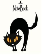 Notebook: Black Cat on Yellow Cover and Dot Graph Line Sketch Pages, Extra Large (8.5 X 11) Inches, 110 Pages, White Paper, Sket di F. Funny edito da Createspace Independent Publishing Platform