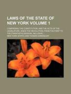 Laws Of The State Of New York Volume 1 di New York edito da Rarebooksclub.com