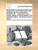 Tenants Law di Multiple Contributors edito da Gale Ecco, Print Editions