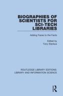 Biographies Of Scientists For Sci-tech Libraries edito da Taylor & Francis Ltd