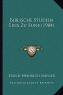 Biblische Studien Eins Zu Funf (1904) di David Heinrich Muller edito da Kessinger Publishing