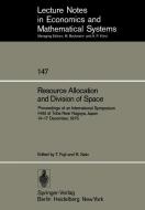 Resource Allocation and Division of Space edito da Springer Berlin Heidelberg