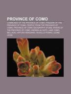 Province Of Como: Roman Catholic Archdio di Books Llc edito da Books LLC, Wiki Series