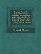 Report Upon the Railroad Surveys Between Hillsborough and Chillicothe: In the State of Ohio, by the Valley of Paint Creek di Ellwood Morris edito da Nabu Press
