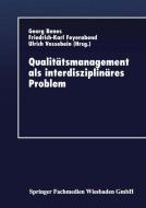 Qualitätsmanagement als interdisziplinäres Problem edito da Deutscher Universitätsverlag