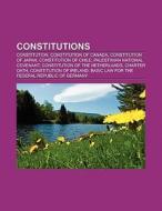 Constitutions di Books Llc edito da Books LLC, Reference Series