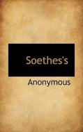 Soethes's di Anonymous edito da Bibliolife