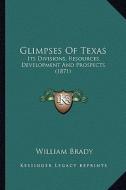 Glimpses of Texas: Its Divisions, Resources, Development and Prospects (1871) di William Brady edito da Kessinger Publishing
