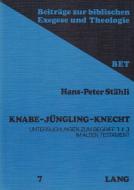 Knabe - Jüngling - Knecht di Hans-Peter Stähli edito da P.I.E.