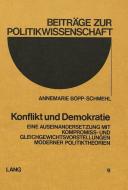Konflikt und Demokratie di Annemarie Bopp-Schmehl edito da P.I.E.