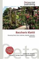 Baccharis Klattii edito da Betascript Publishing