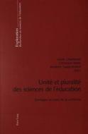 Unité et pluralité des sciences de l'éducation edito da Lang, Peter