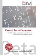 Closed- Form Expression edito da Betascript Publishing
