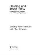 Housing and Social Policy di Peter Somerville edito da Routledge