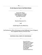 In the Supreme Court of the United States Samuel H Sloan Vs Bank of America and Guide Dogs for the Blind Petition for a  di Samuel H. Sloan edito da ISHI PR