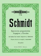 Ejercicios preparatotios arpegios y escalas en todos los tonos mayores y menores : para piano di Aloys Schmidt edito da Editorial de Música Boileau, S.L.
