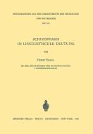 Schizophasie in Linguistischer Deutung di H. Flegel edito da Springer Berlin Heidelberg
