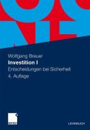 Investition 1 di Wolfgang Breuer edito da Gabler, Betriebswirt.-Vlg