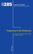 Frequency in the dictionary di Dominic Stewart edito da Peter Lang