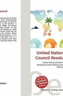 United Nations Security Council Resolution 1541 edito da Betascript Publishing