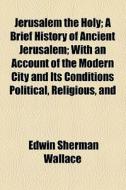 Jerusalem The Holy; A Brief History Of Ancient Jerusalem; With An Account Of The Modern City And Its Conditions Political, Religious, And di Edwin Sherman Wallace edito da General Books Llc