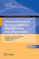 Advanced Research on Electronic Commerce, Web Application, and Communication edito da Springer-Verlag GmbH