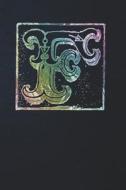 Notebook: Art Nouveau Initial F - Multi Color on Black - Lined Diary / Journal di Andante Press edito da LIGHTNING SOURCE INC