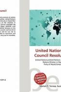 United Nations Security Council Resolution 1939 edito da Betascript Publishing