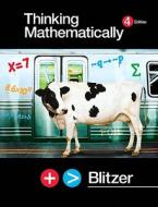 Thinking Mathematically Value Package (Includes Mymathlab for Webct Student Access Kit) di Robert F. Blitzer edito da Addison Wesley Longman
