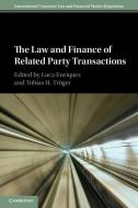 The Law And Finance Of Related Party Transactions edito da Cambridge University Press