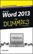 Word 2013 for Dummies di Dan Gookin edito da FOR DUMMIES
