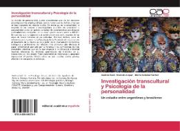 Investigación transcultural y Psicología de la personalidad di Andrea Said, Marcela López, María Soledad Sartori edito da EAE