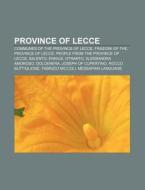 Province Of Lecce: Salento, Capo D'otran di Books Llc edito da Books LLC, Wiki Series