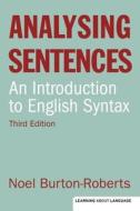 Analysing Sentences di Noel Burton-Roberts edito da Taylor & Francis Ltd
