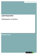 Delinquenz verstehen di Lydia Respondeck edito da GRIN Publishing