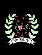 Love to Fight: Blank Lined Journal Notebook, 108 Pages, Soft Matte Cover, 8.5 X 11 di Mighty Maker Notebooks edito da INDEPENDENTLY PUBLISHED