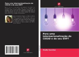 Para uma internacionalização do CEGID e do seu ERP? di Elodie Sanchez edito da Edições Nosso Conhecimento