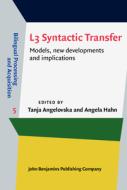 L3 Syntactic Transfer edito da John Benjamins Publishing Co