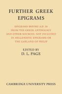Further Greek Epigrams edito da Cambridge University Press