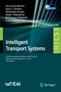 Intelligent Transport Systems edito da Springer Nature Switzerland